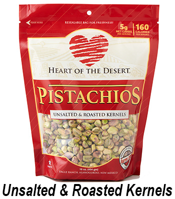 Roasted Pistachio Kernels (Salted or Unsalted)