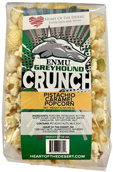 ENMU Greyhound Crunch Pistachio Caramel Popcorn