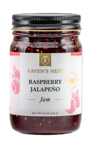 Raven's Nest Raspberry Jalapeno Jam, 15 oz.